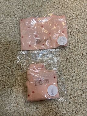 Peach Pink Floral Baby Tank & Leggings Set